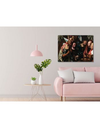 Reprodukcja obrazu Naśladowca Chrystusa przed Piłatem - Hieronim Bosch obraz na płótnie