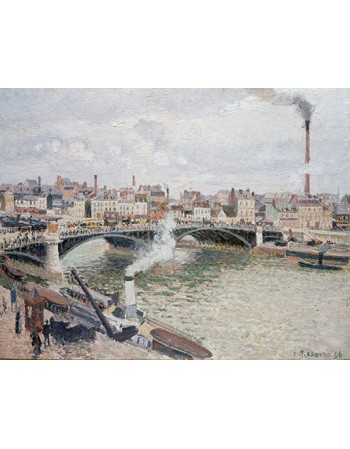 Reprodukcje obrazów Morning, An Overcast Day, Rouen - Camille Pissarro