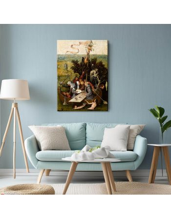 Reprodukcja obrazu Statek Głupców - Hieronim Bosch obraz na płótnie