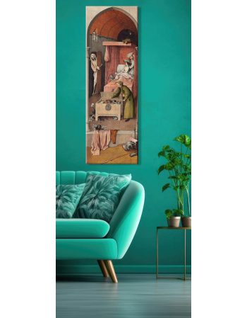 Reprodukcja obrazu Śmierć i skąpiec - Hieronim Bosch obraz na płótnie