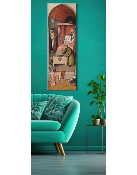 Reprodukcja obrazu Śmierć i skąpiec - Hieronim Bosch obraz na płótnie