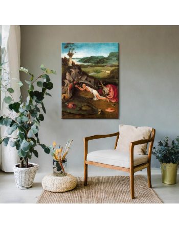 Reprodukcja obrazu Święty Hieronim na pustyni - Hieronim Bosch obraz na płótnie