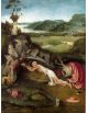 Reprodukcja obrazu Święty Hieronim na pustyni - Hieronim Bosch obraz na płótnie