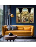 Reprodukcja na płótnie Tryptyk Pokłonu Trzech Króli - Hieronim Bosch