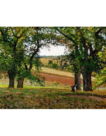 Reprodukcje obrazów The Chestnut Trees at Osny - Camille Pissarro