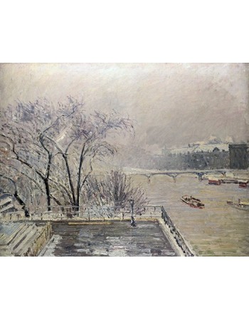 Reprodukcje obrazów The Louvre Under Snow - Camille Pissarro