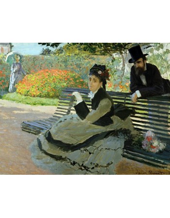 Camille Monet on a Garden Bench