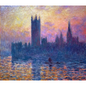 Reprodukcje obrazów The Houses of Parliament, Sunset - Claude Monet