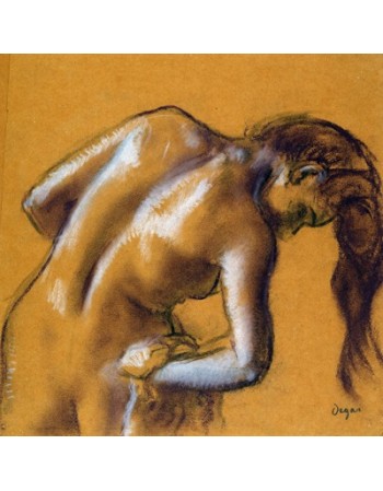 Reprodukcje obrazów Bather Drying Herself - Edgar Degas